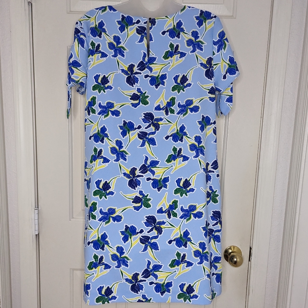 Banana Republic Floral Split Tie-Sleeve Shift Swing Dress Women's M Petite - Picture 3 of 12